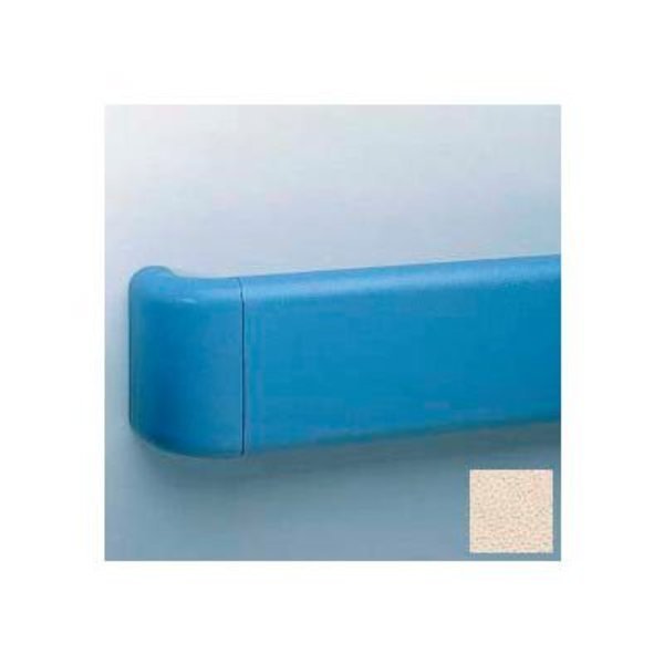 Vinyl Crash Rail-Type Handrail, Aluminum Retainers, 5-1/2'' High, 12' Long, Chablis, Pawling, Mfr#: BR-500-12-497